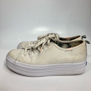 Keds Triple Up white canvas platform Sneakers size 8.5